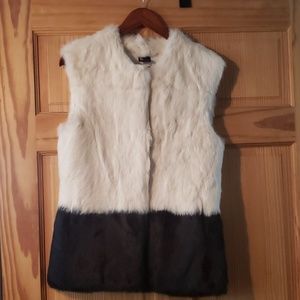 100% Rabbit Fur Vest 100% Polyester Lining